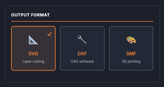 Export options