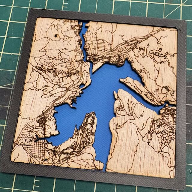 Multi-layer acrylic map